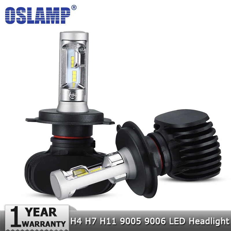 Oslamp H4 Hi короче спереди и длиннее сзади) H7 H11 9005 9006 Автомобильный светодиодный головной светильник лампы CSP чипы авто светодиодный налобный фонарь светодиодный светильник лампы 50 Вт 8000LM 6500K 12v 24v
