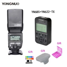 YONGNUO g60 yn685 yn-685 вспышки Speedlite с Беспроводной HSS TTL для Canon Nikon+ yn622c-tx/yn622n-tx комплект