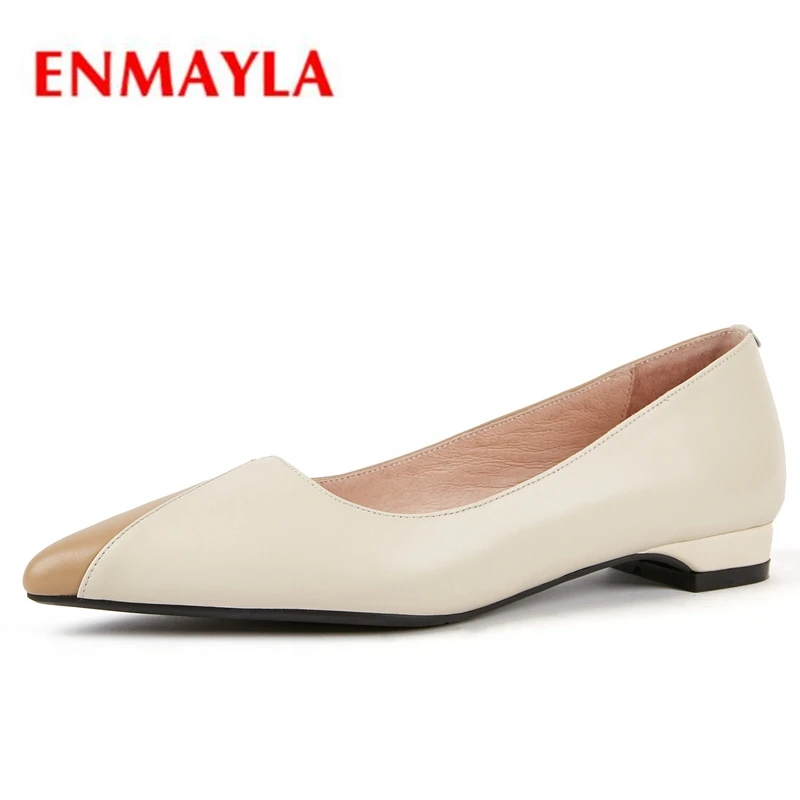 

ENMAYLA Pointed Toe Square Heel Casual Slip-On Shoes Woman Women Shoes Sexy Heels Size 34-40 ZYL2423