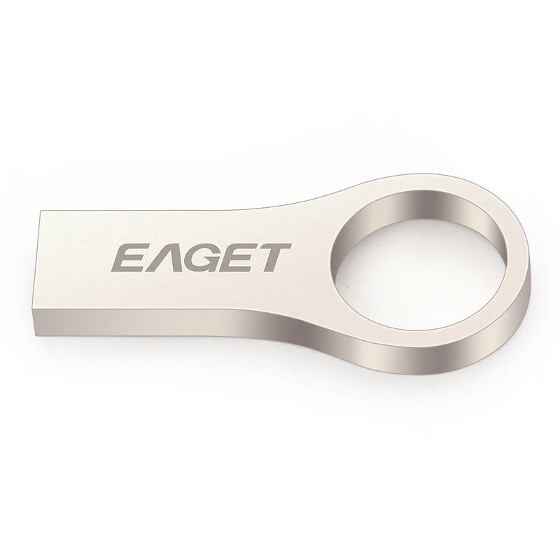 EAGET U66 USB 3,0 32GB usb флэш-накопители с модным металлическим водонепроницаемый Властелин колец USB3.0 флэш-накопитель - Цвет: Серебристый