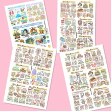 A5 японский мультфильм ручка наклейки без режущего украшения DIY Ablum дневник в стиле Скрапбукинг подарок для детей