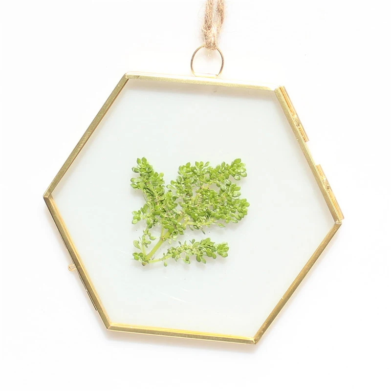 Металлическая и Стеклянная фоторамка с орнаментом подвесной портрет перья