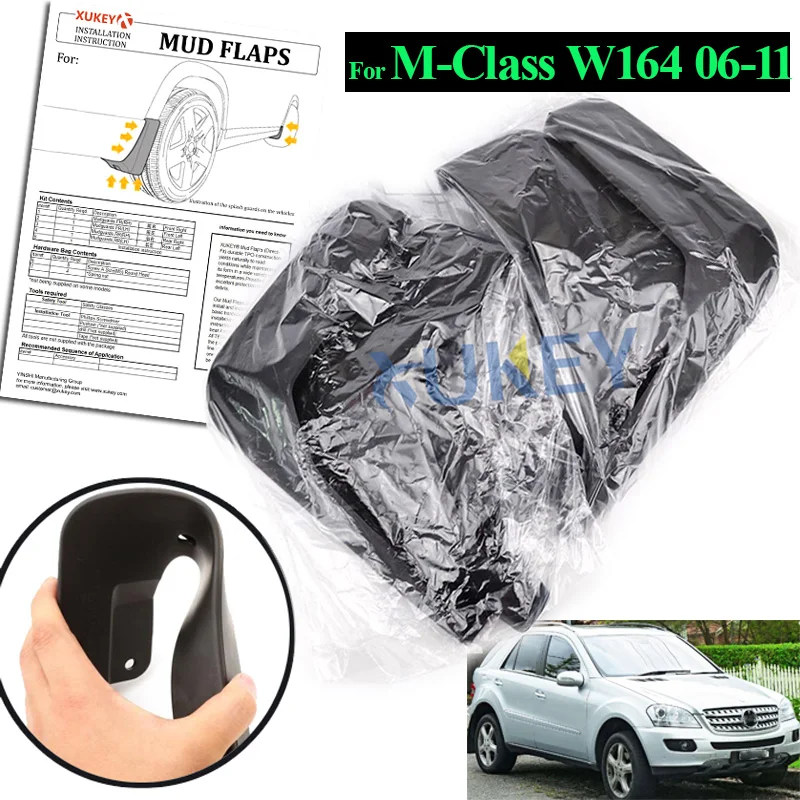 

Mud Flaps For Benz M Class M-Class W164 2006-2011 ML ML350 ML500 Mudflaps Splash Guards Mudguards 2010 2009 2008 07 Accessories