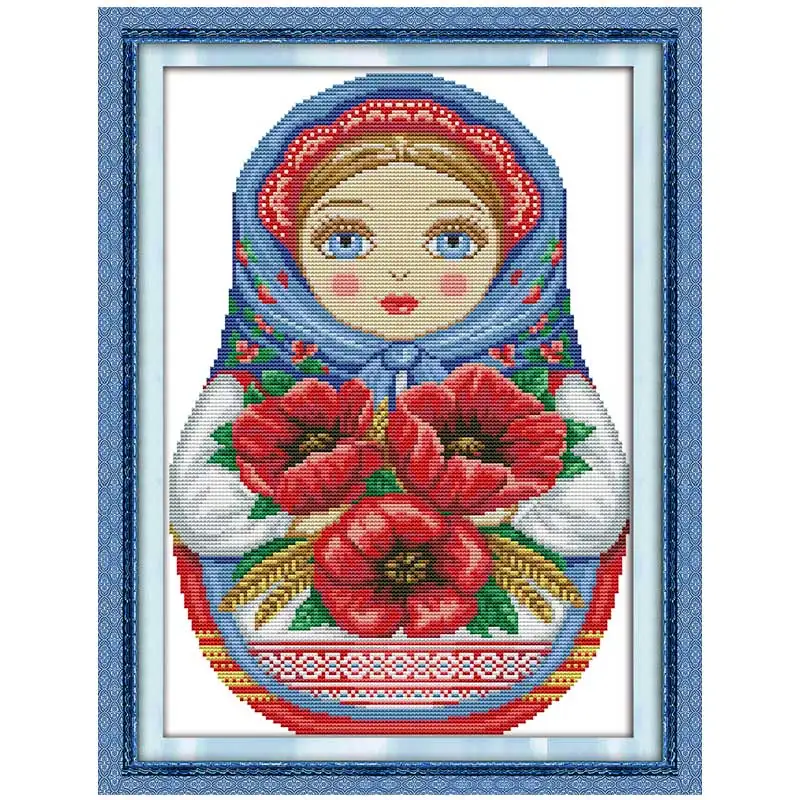 Russian doll (9) Patterns Counted Cross Stitch 11CT 14CT Cross Stitch