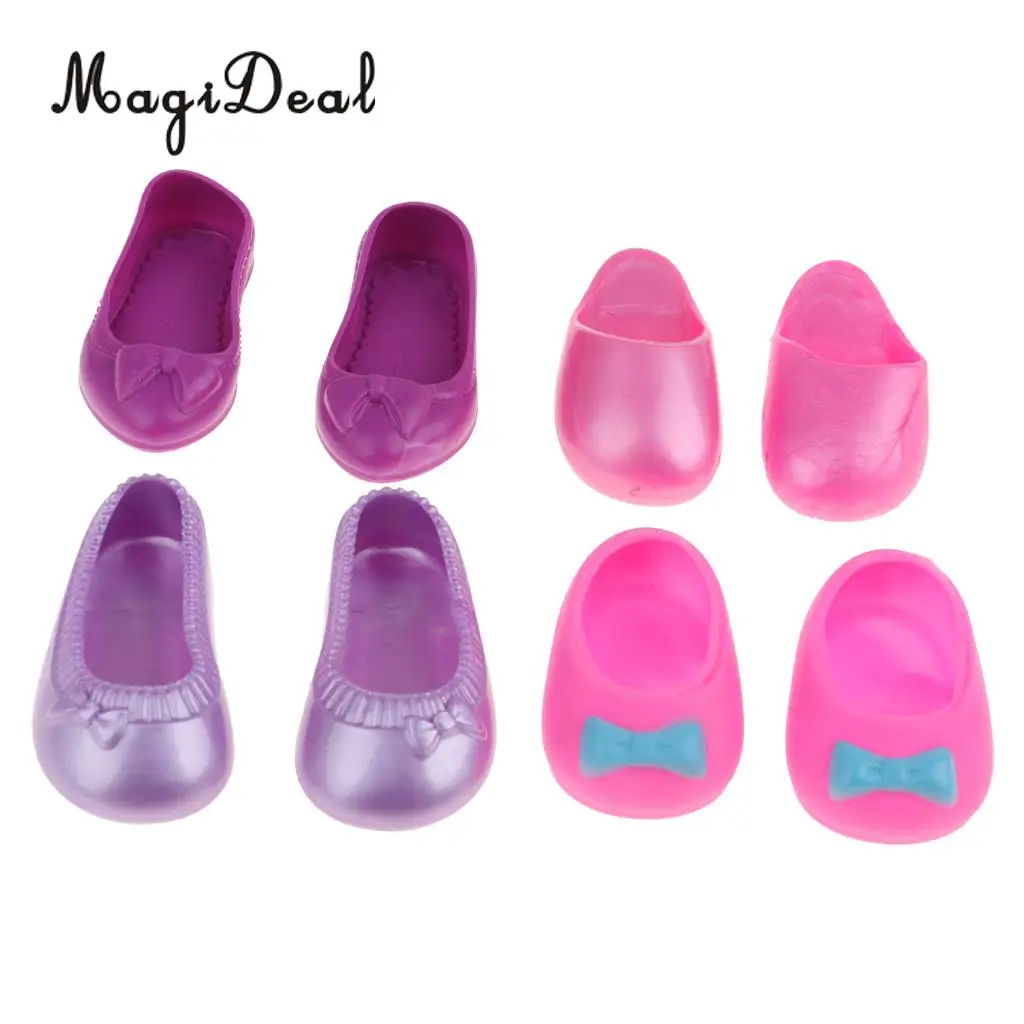 4 Pairs/Set 25cm Doll Summer Shoes Sandal Slipper For Mellchan Doll Clothes Accessory