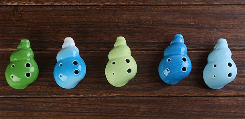 Милая форма 6 отверстий ocarina Instrumento ocarina флейта духовые Музыкальные инструменты Флейта Zelda 6 отверстий Керамическая Флейта для детского игрушки