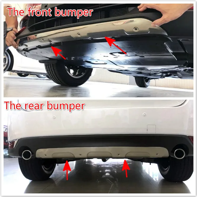 

2Pcs / set Stainless Steel Front and Rear Bumper Skid Protector Guard Plate For Mazda CX-5 CX5 2017 2018 Car styling accessories