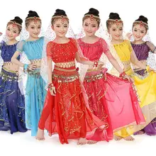 Стиль Дети Танец живота Костюм восточного танца костюмы для танцоров одежда индийские танцевальные костюмы для детей танец живота 7 шт./компл