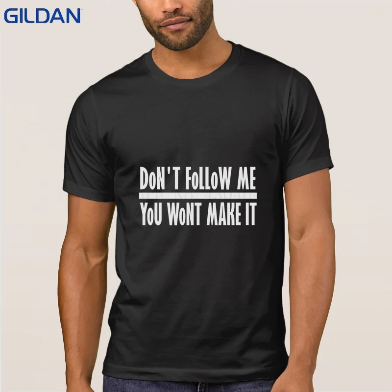 Новый стиль не следуйте за мной футболки одноцветное Camiseta футболка для Для