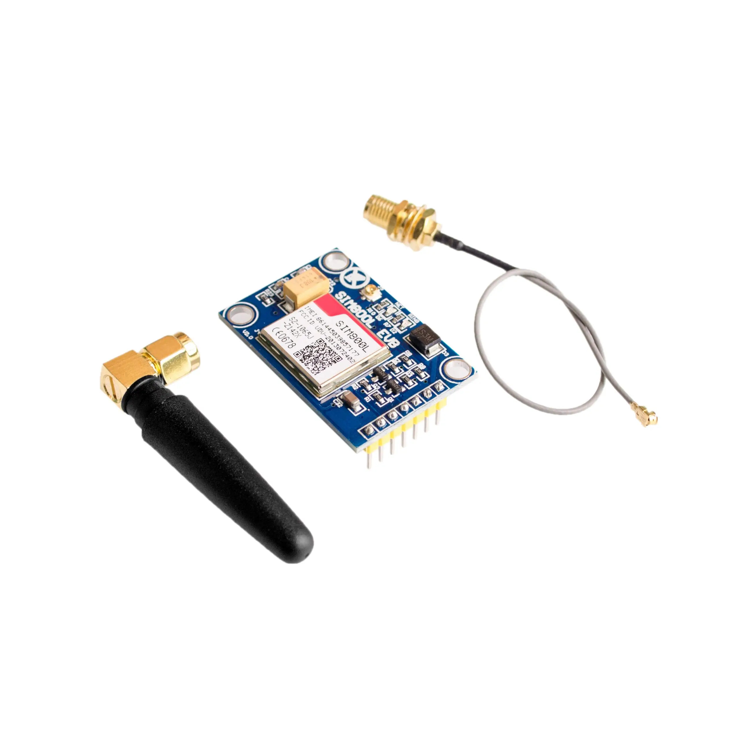 Novo sim800l gprs gsm módulo com pcb antena sim placa quad band para arduino