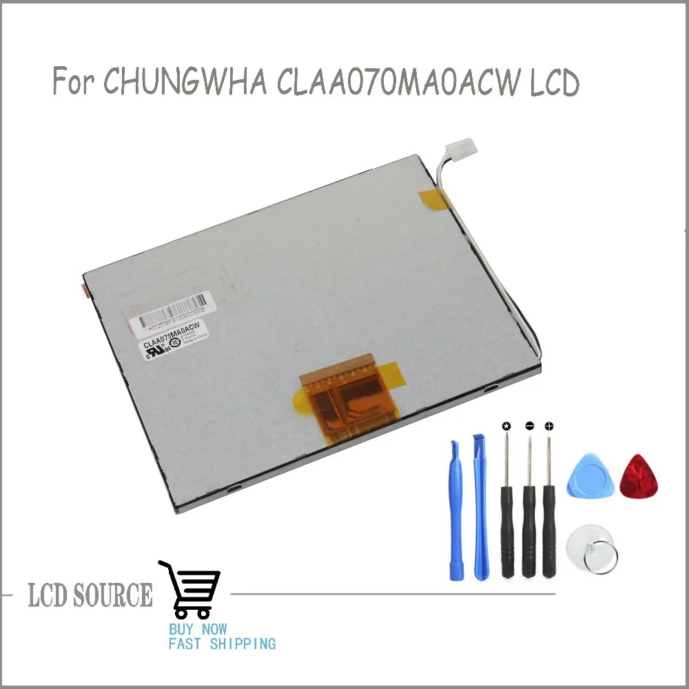 

High Quality 7" For CHUANGWHA CLAA070MA0ACW 800*600 LCD Display Screen Replacement Parts For Onda VI20W Tablet PC/MID