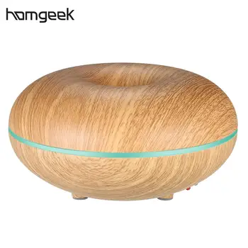 

Homgeek 100ml Aroma Essential Oil Diffuser Ultrasonic Air Humidifier Mist Maker with 7 Colors LED Light for Home Office