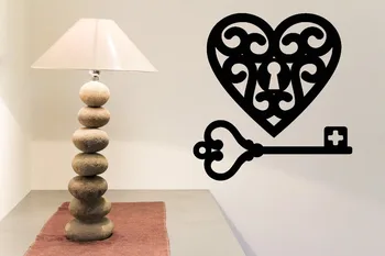 

Wall Stickers Feelings of Love Heart Lock Key Open Vinyl Decal