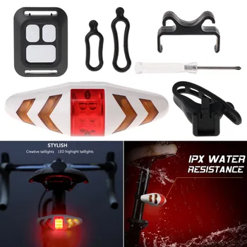 

Bicycle Tail Light Warning Safety Wireless Lamp Remote Control LED Turn Signals Tail Lamp