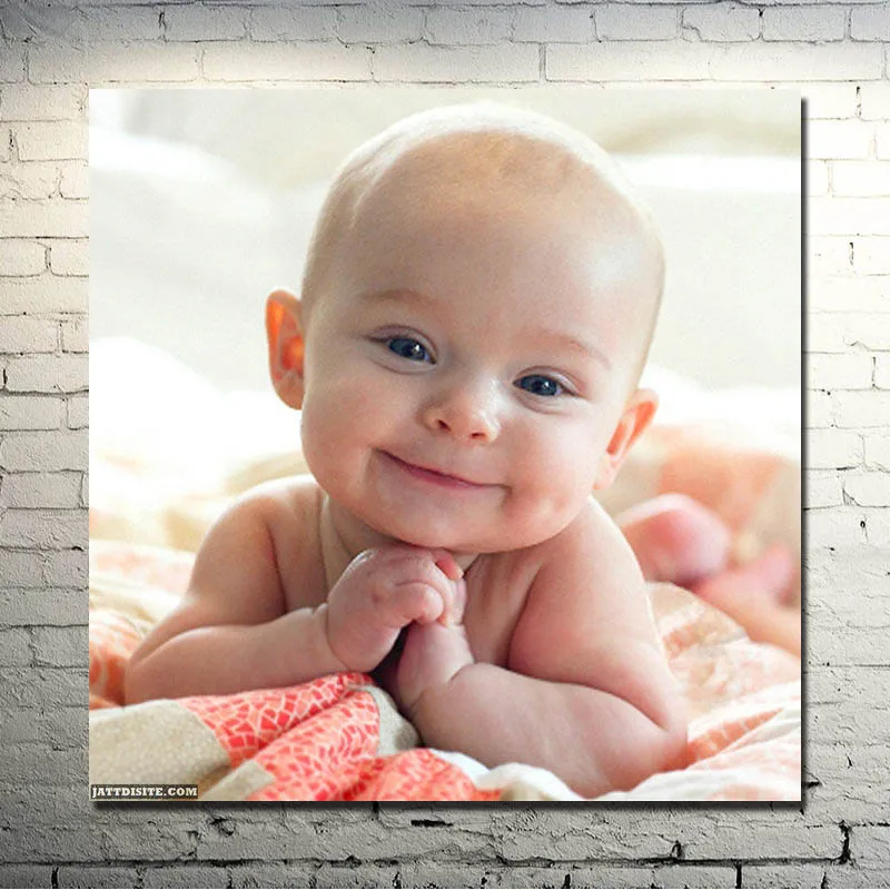 Cute baby Kids Art Silk Poster Print 13x13 inches Pictures