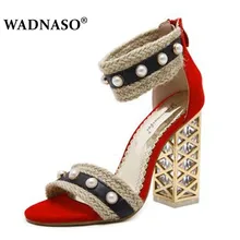 WADNASO Women Gladiator Sandals Cross-tied Ankle Strap Rome Shoes Crystal Transparent Block Square Thick High Heel Pumps 35-39 WADNASO Women Gladiator Sandals Cross-tied Ankle Strap Rome Shoes Crystal Transparent Block Square Thick High Heel Pumps 35-39