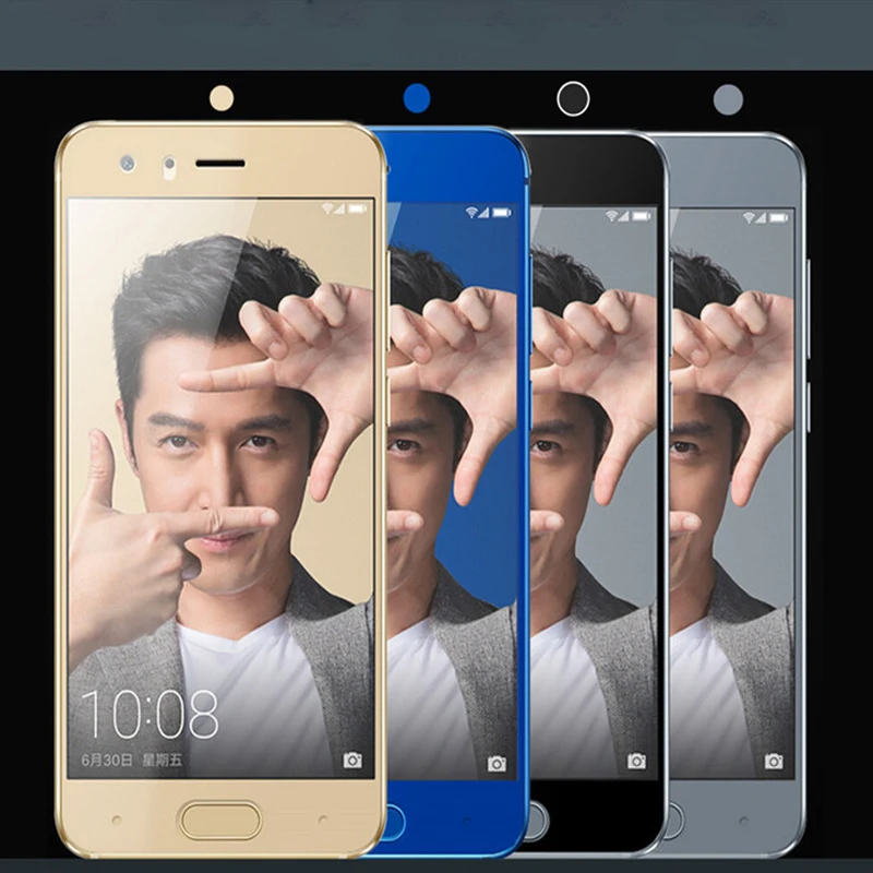 Nicotd для Huawei honor 9 Закаленное стекло Защитная пленка 9H полное покрытие синий 3D