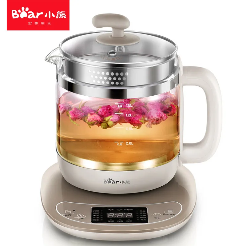 Bear 220V Full Automatic Thick Glass Health Preserving Pot Multifunctional Electric Kettle Tea | Бытовая техника