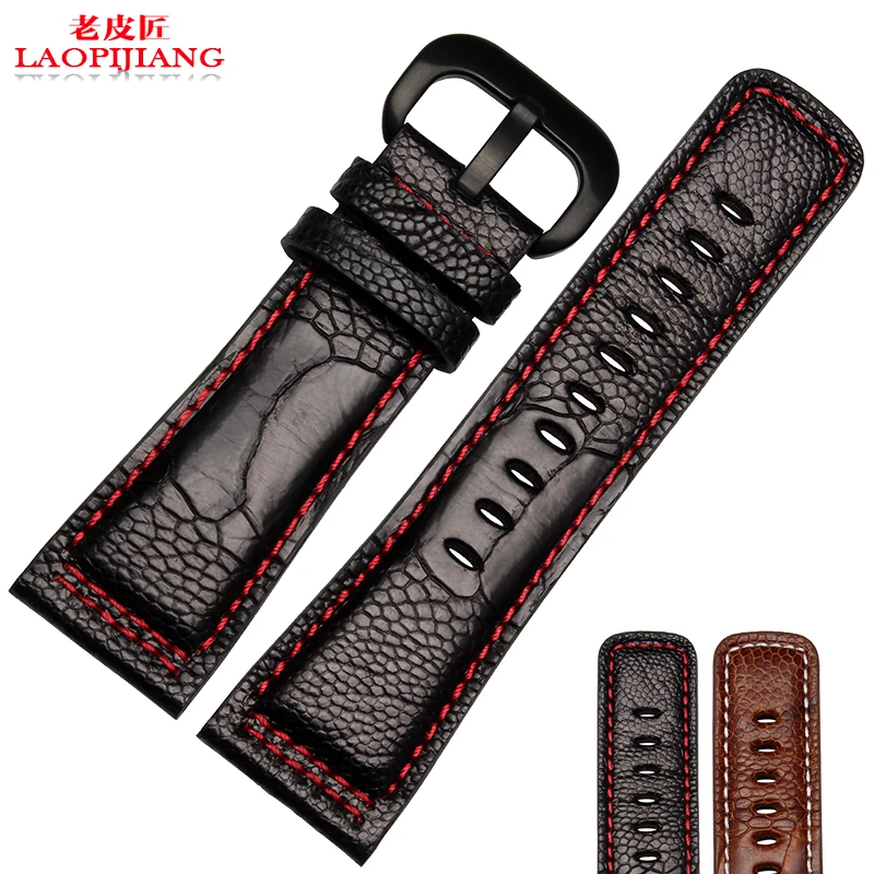 Мужские часы Laopijiang Страусиные ножки с кожаным ремешком подходят для часов восемь