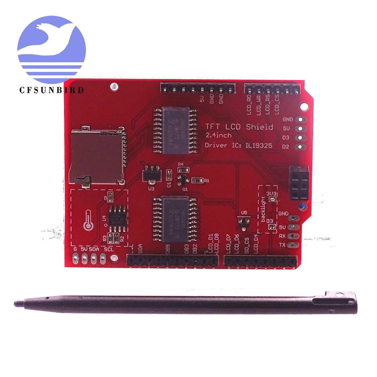 2,4 дюймов TFT ЖК-дисплей модуль сенсорный экран ILI9325 IC бортовой датчик температуры+ ручка для Arduino UNO R3/Mega 2560 R3