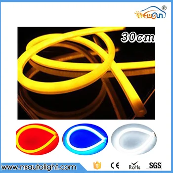 

2PCS 30CM DRL Flexible LED Tube Strip Daytime Running Lights Turn Signal lamp Angel Eyes soft tear light free shipping