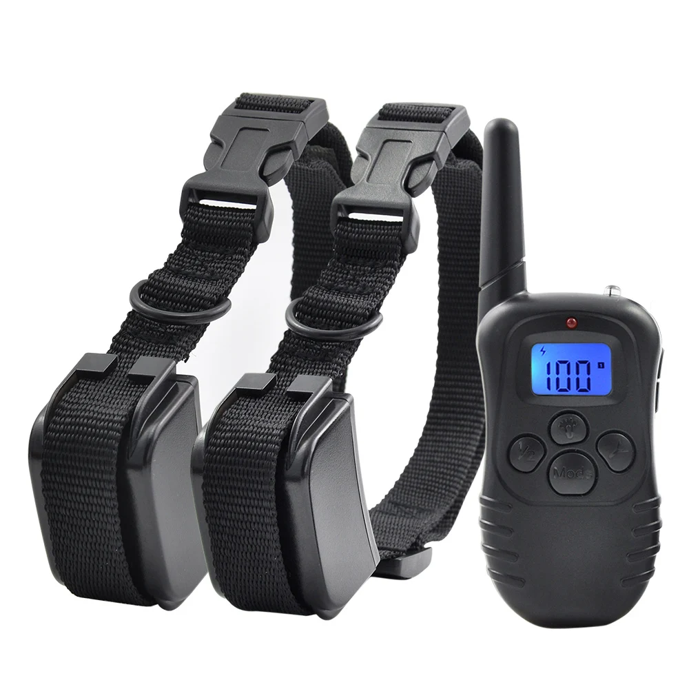 Petrainer-998DR-Waterproof-Electronic-Dog-Collar-Remote-Control-No-Shock-Pet-Training-Collar-With-Blue-LCD