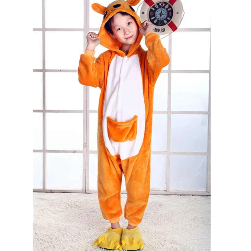 kangaroo Overalls Jumpsuit Kids Pijama Pockets Children Cosplay Costume Kigurumi Onesie Blanket Sleepers Pajama Hips winter paja kangaroo Overalls Jumpsuit Kids Pijama Pockets Children Cosplay Costume Kigurumi Onesie Blanket Sleepers Pajama Hips winter paja