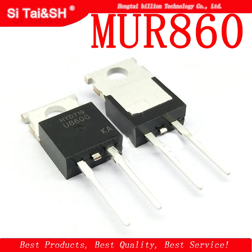 

10pcs MUR860 TO220 MUR860G TO-220 U860 Ultra Fast Recovery Rectifiers Transistor new original