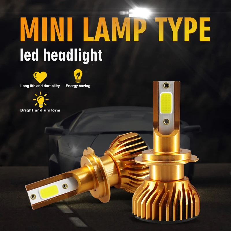 Hlxg 2 шт. мини H1 H11 HB3 HB4 9006 H4 H7 светодиодные CANBUS Ошибка Бесплатный комплект анти emc