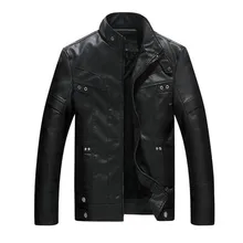 TUOLUNIU neue herbst und winter männliche motorrad-lederjacke lässig jacke winddicht mantel kragen