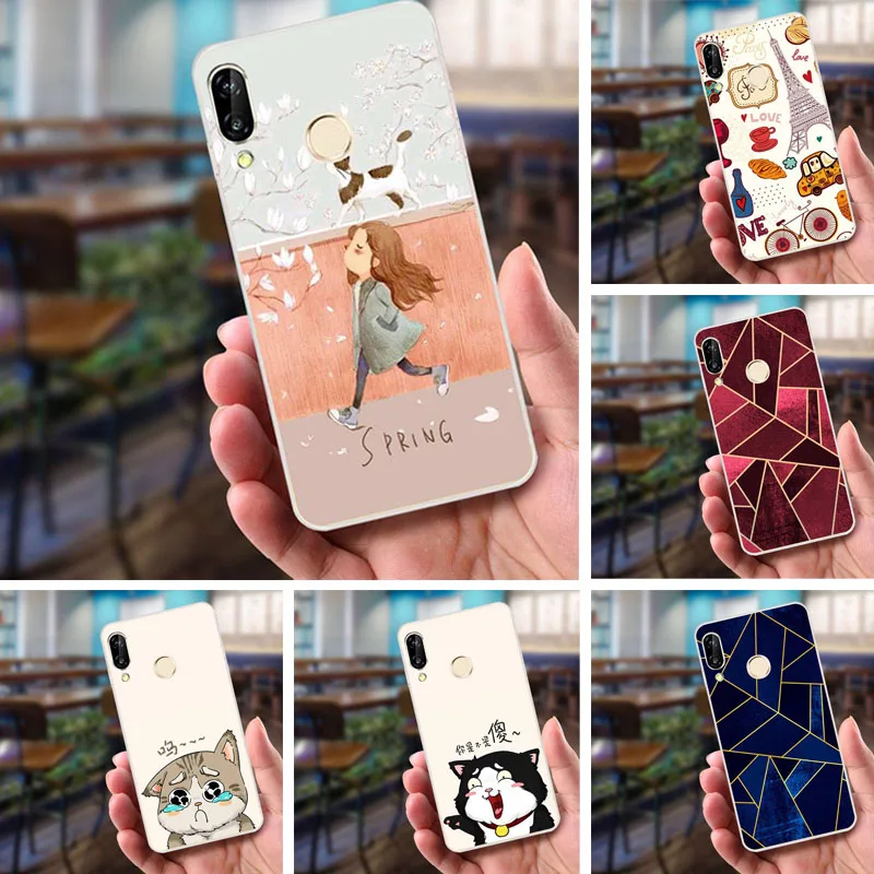 

P Smart+ Case For Huawei P Smart Plus Case 6.3'' 3D Cute Silicone Soft TPU Case For Huawei Nova 3 3i Nova3 Nova3i 3 i Cat Thin