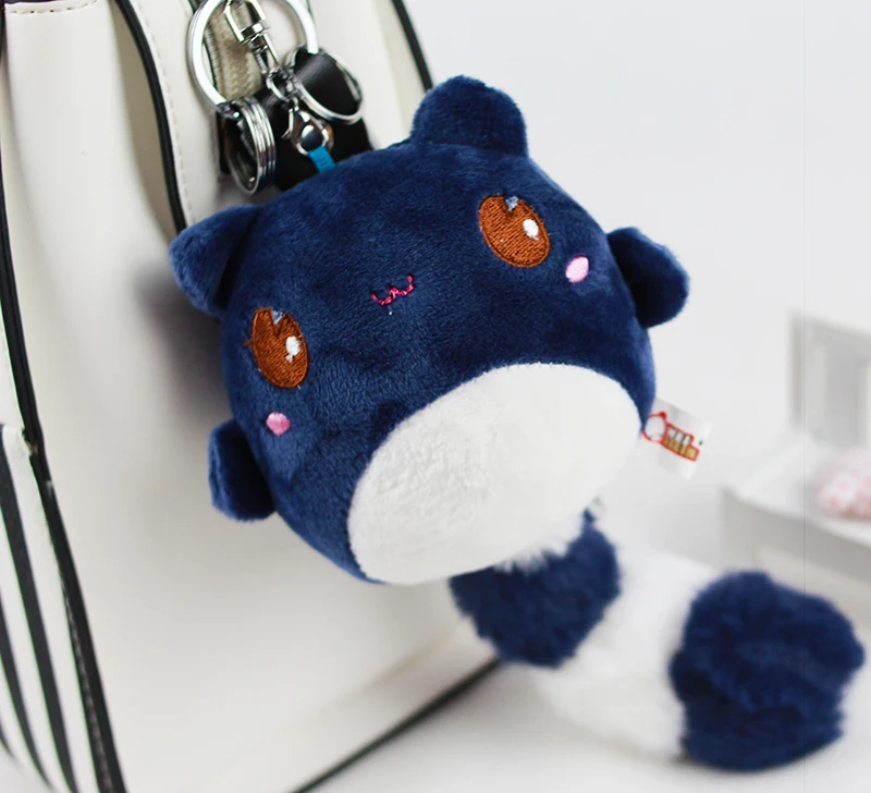 Уникальный брелок для ключей с хвостом медведем брелки плюшевый женский