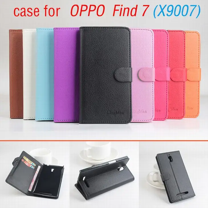 9 colors Classic Leather case For OPPO Find 7 / 7a X9007 Flip Cover housing With Card Slot Find7 X 9007 Phone Cases | Мобильные