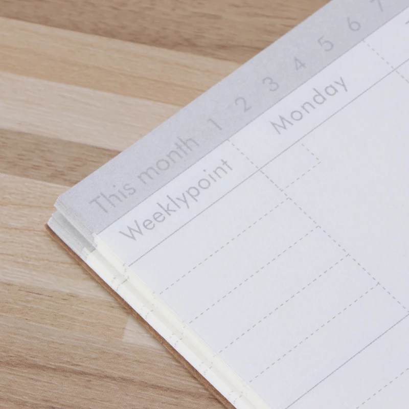

2019 New Kraft Cover Weekly Planner Diary Journal Memo Notebook Note Pad School Office 24 sheets