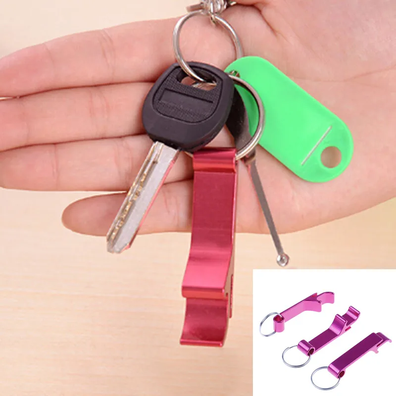 4-in-1 Bottle Opener Tools Key Ring Chains Keyring Bar Tool Beer L6C0 Metal B5H2