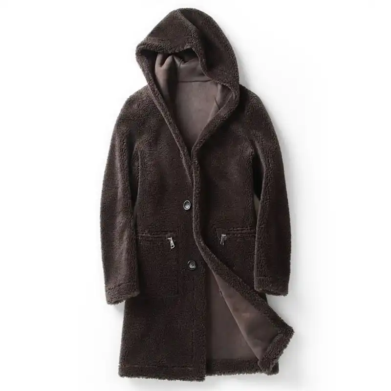 shearling lined hoodie mens