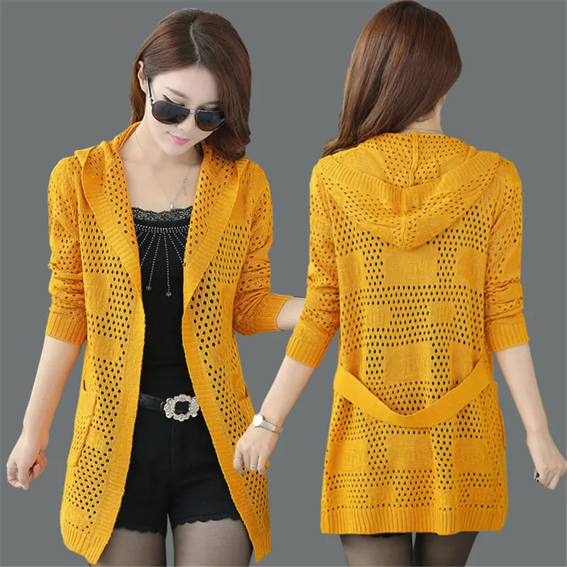 2019 Women Summer Thin korean Cardigan Long Sleeve Loose