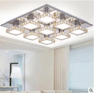 

Creative led crystal lamp living room ceiling lamp remote control dimming led chandelier simple low voltage lamp