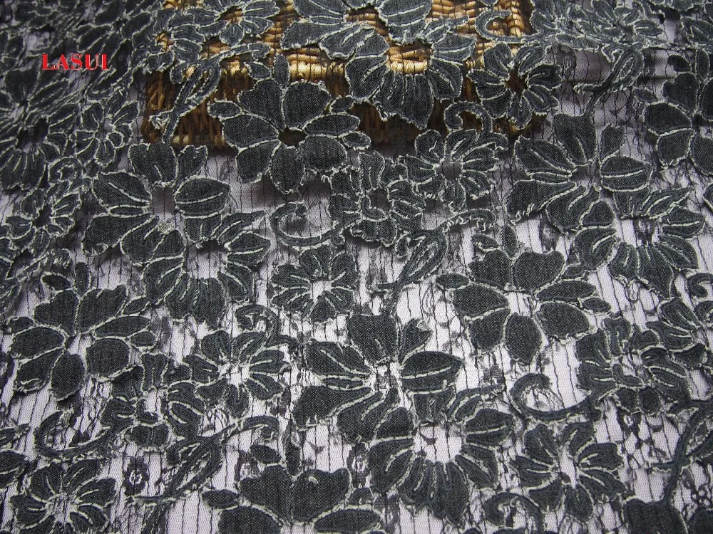 LASUI продукт 1 ярд 2 цвета Соединенные Штаты большой высокого класса на заказ хлопок деним вышитые модное кружевное платье DIY ткань X0120