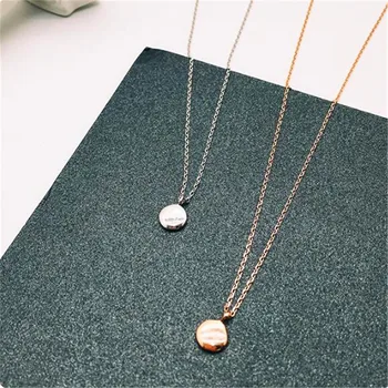 

LULU-PIG Fashionable and beautiful little gold bean collarbone chain 925 pure silver day Korea simple versatile birthday C015