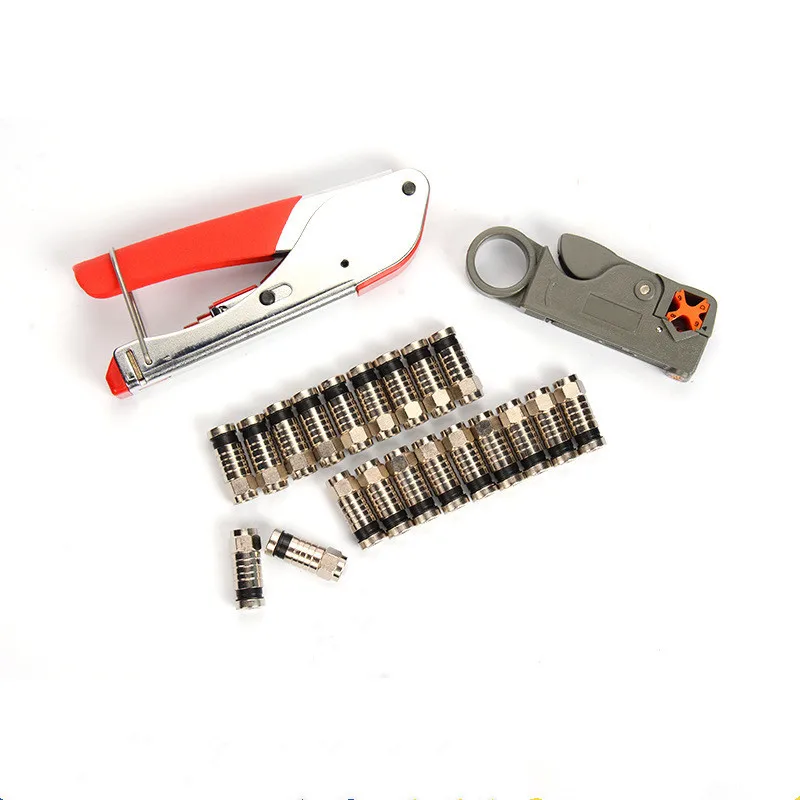 

2017 Multi Functional Arrival Cable Pliers Network Clamp Wire Strippers Combination Tool Set 20 Pcs Waterproof Extrusion F Head