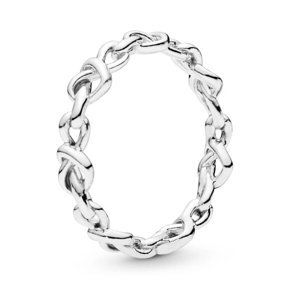 

Authentic 925 Sterling Silver Knotted Hearts Band Ring For Women Wedding Party Gift fit Lady Fine Jewelry