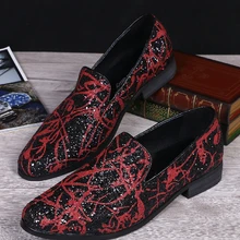 Три цвета Из Натуральной Кожи и Нубука блестками смешанные цвета мужчины ручной работы роскошные квартиры мужская банкетный классический мокасины