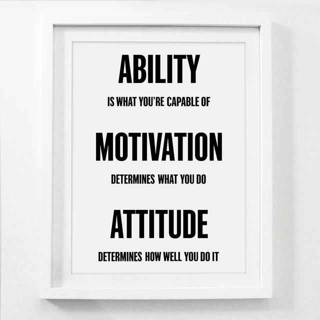 Fitness Motivational Quote Wall Art Canvas Print Poster Gym Painting