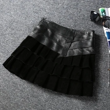 

New Sheepskin Wrap Hip Skirt