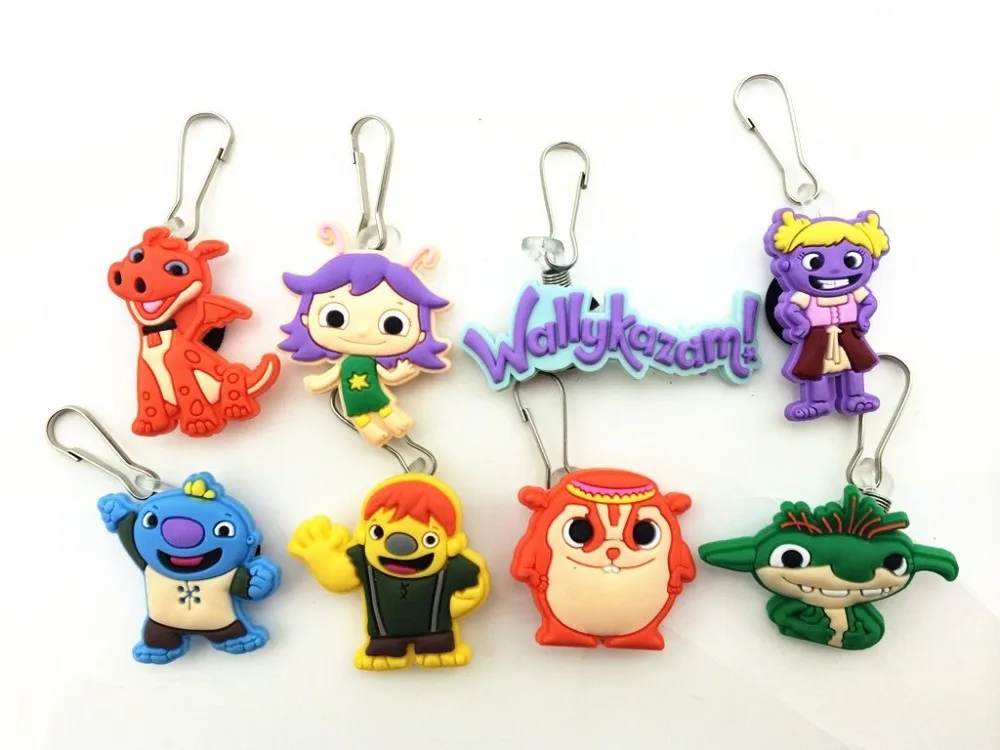 

8 Pcs Wallykazam! Shoe accessories Shoe Charms Shoe Decoration with Zipper Pull Zipper Slider for Jacket Backpack Bag