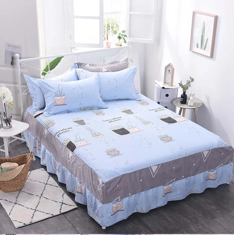 100% cotton bed skirt, non-slip protective cover,bed skirts,twin full queen king size bedding Mattress cover Home Textiles