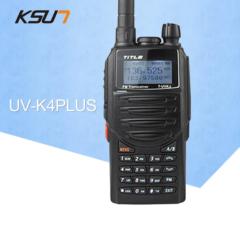

(1 PCS)Black KSUN Protable Radio UV-K4PLUS Dual Band UHF VHF Two Way Radio for Baofeng UV-5R/BaoFeng UV-82 Walkie Talkie
