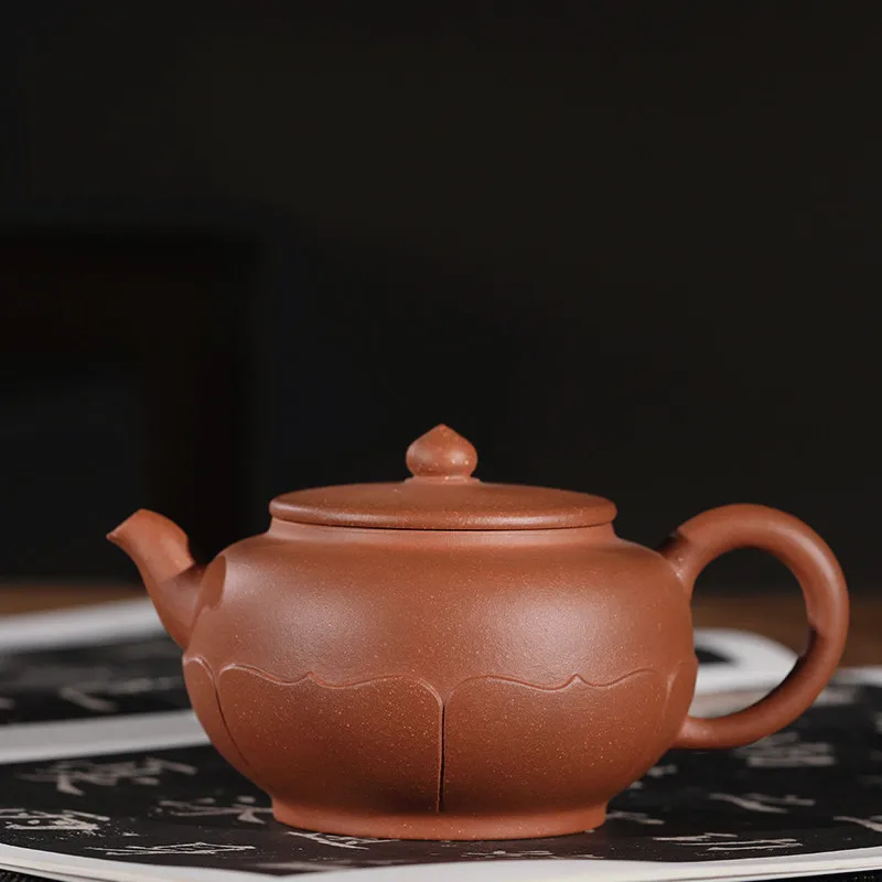 

Enameled Pottery Teapot Quality Goods Manual Make Raw Ore Downhill Nixiaoyao Lotus Kettle Kungfu Online Teapot Tea Set Gift