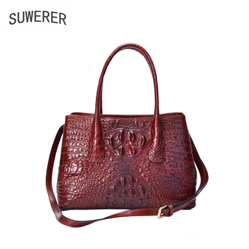 Motif Purple Vachette Crocodile Pour Suwerer red Sacs À Femmes Mode Main Luxe Véritable Nouvelles 2019 De En Cuir Haut qnP7TOwq
